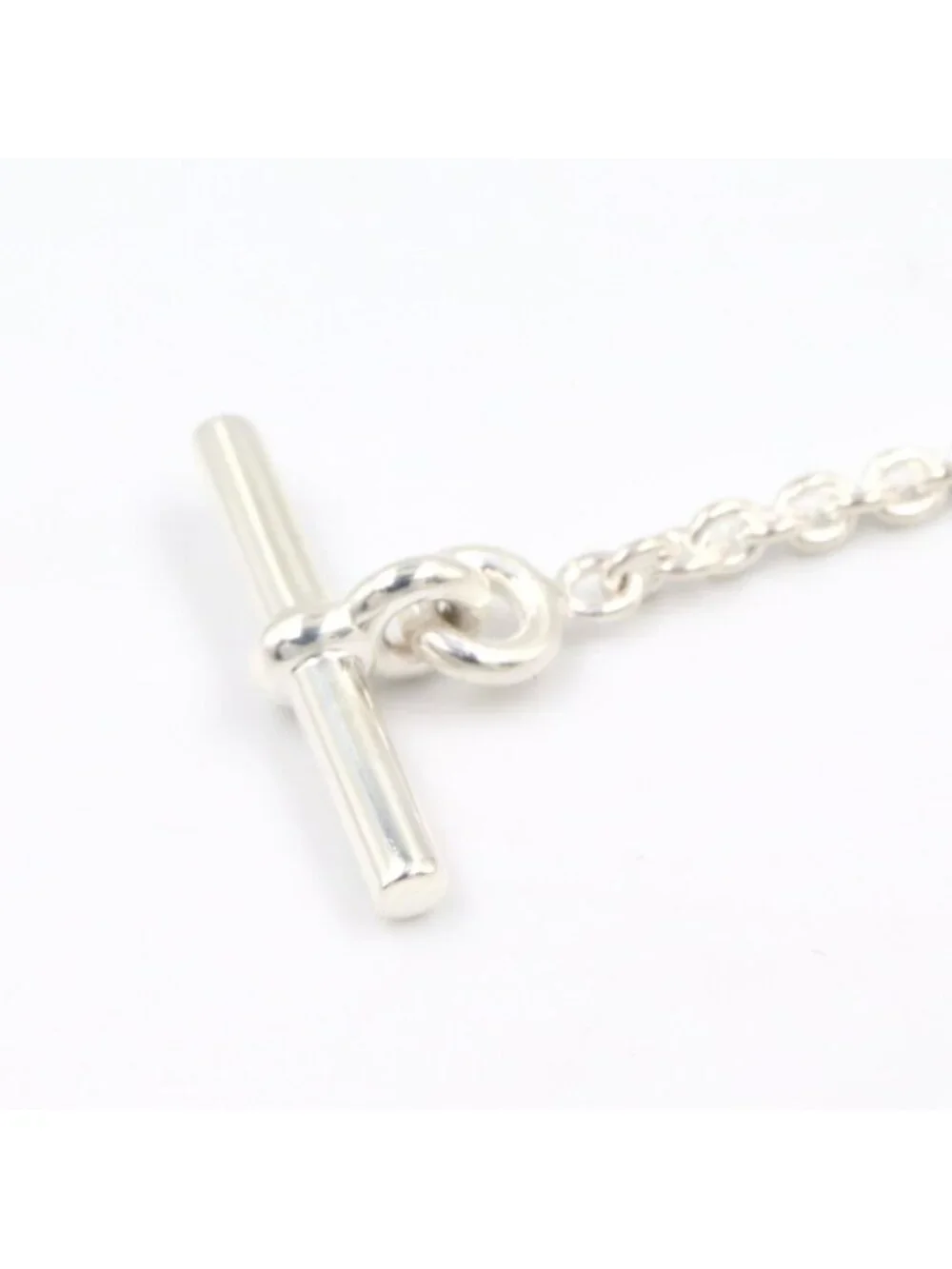 Hermes Necklace Chaine D'ancre Amulette 925 Sterling Silver